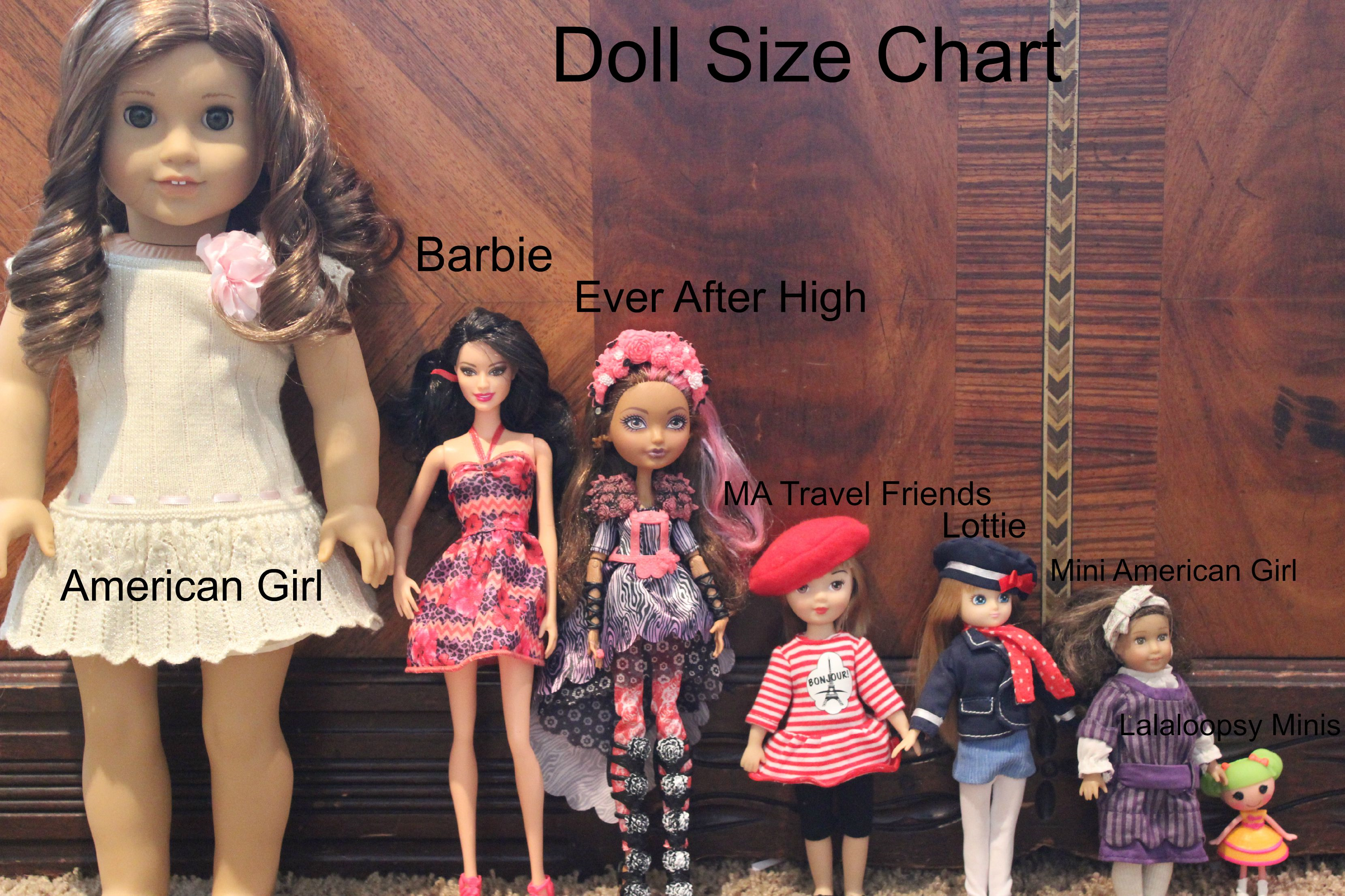 American Doll Size Chart
